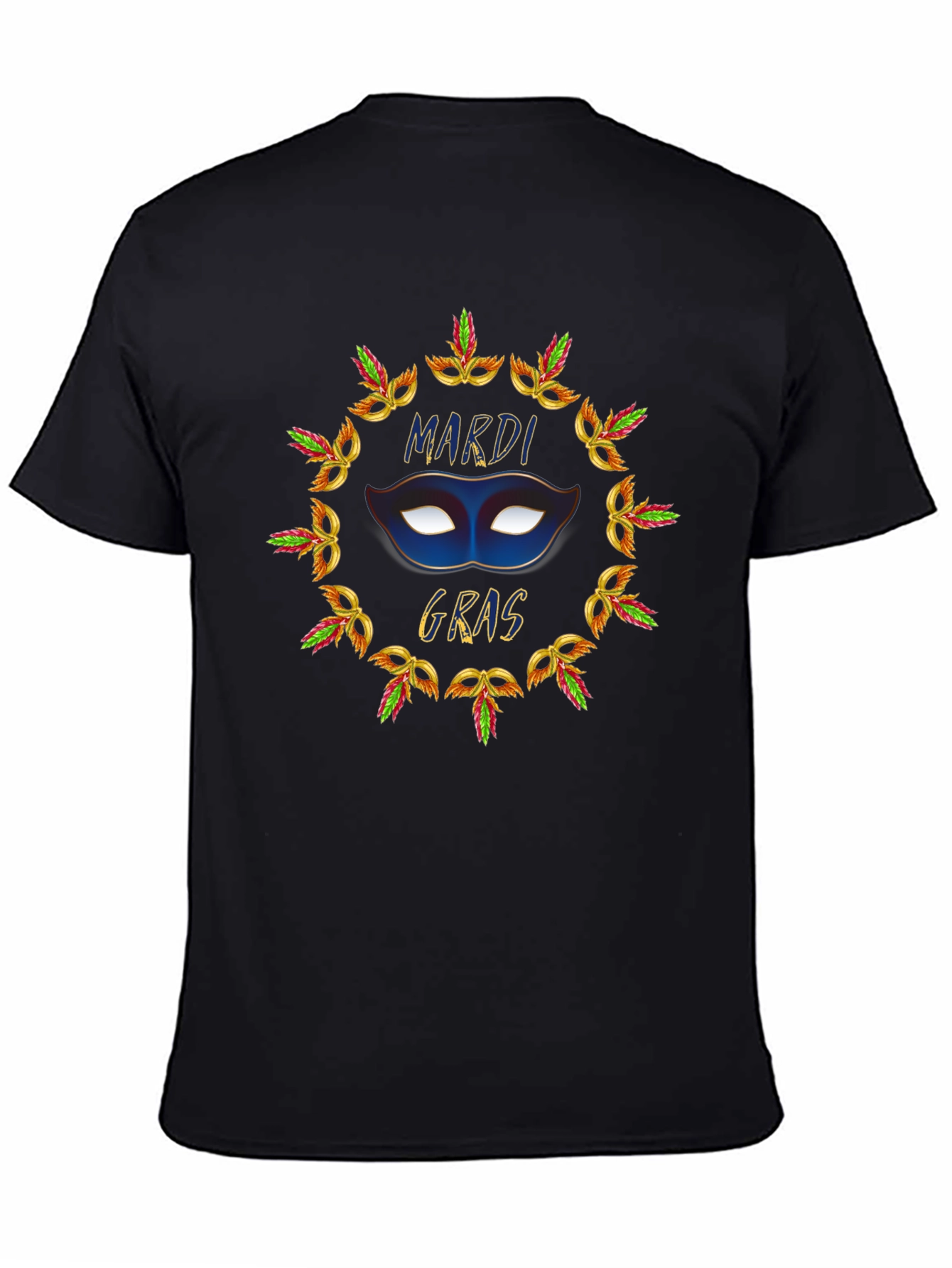 Mardi Gras Mask T-Shirt - Festive Celebration Tee