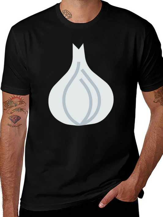 Garlic Graphic Tee - Black Cotton Blend T-Shirt