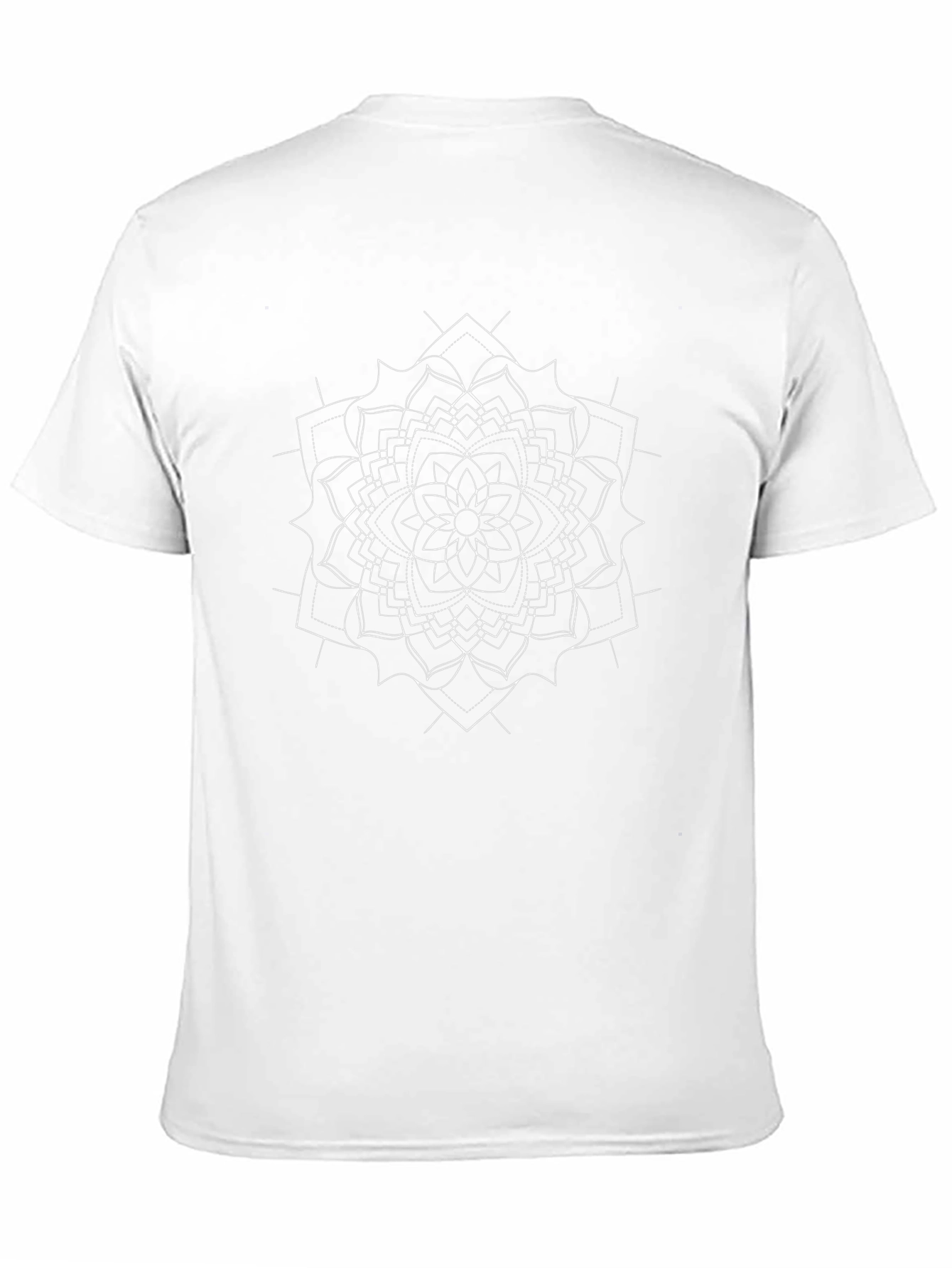 Geometric Mandala Tee - Black Cotton Graphic T-Shirt