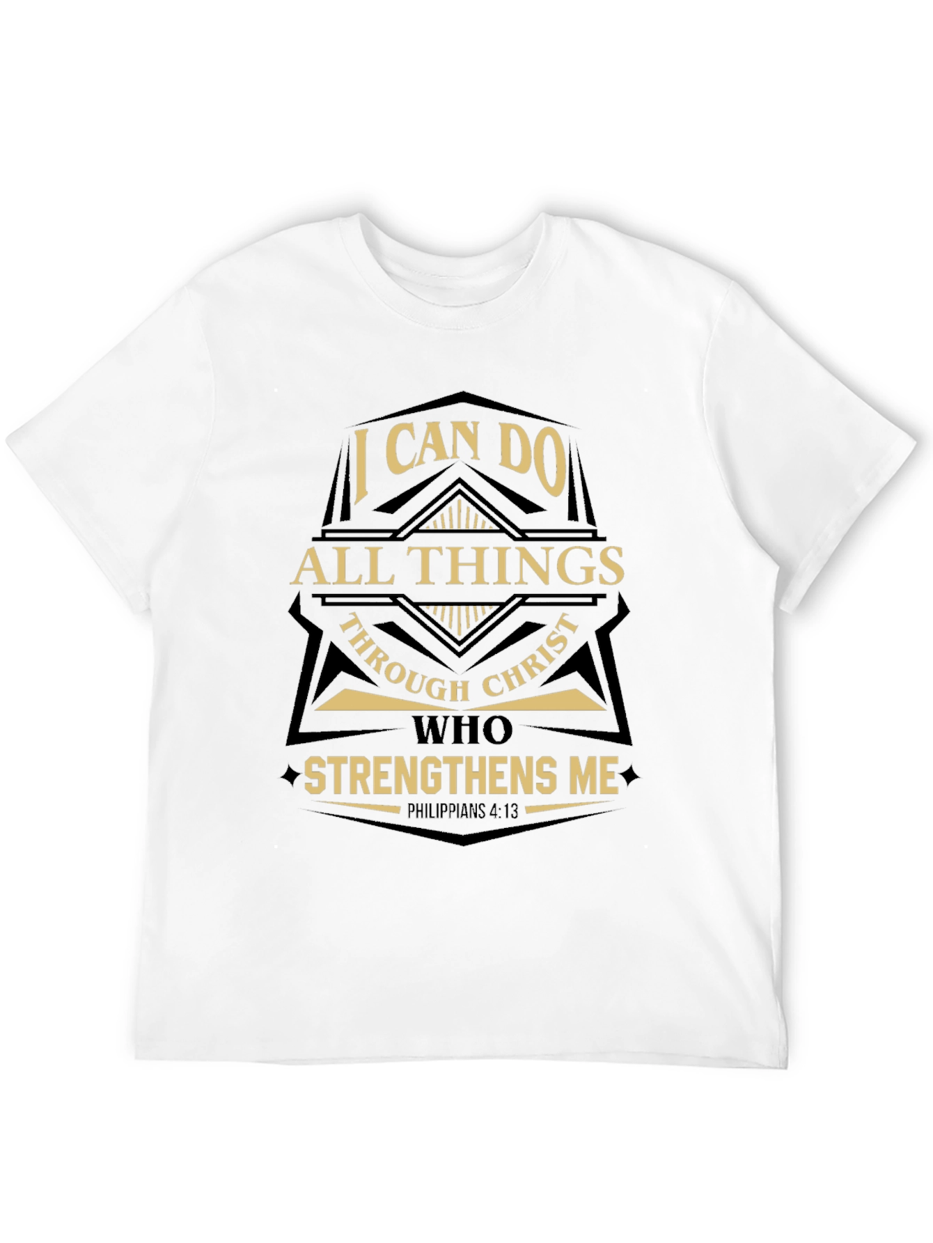 I Can Do All Things Through Christ Black T-Shirt