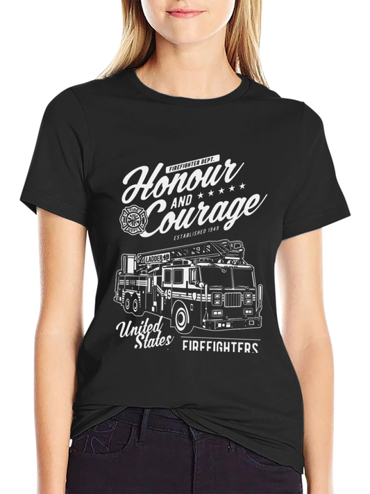 Firefighter Honour & Courage Graphic T-Shirt