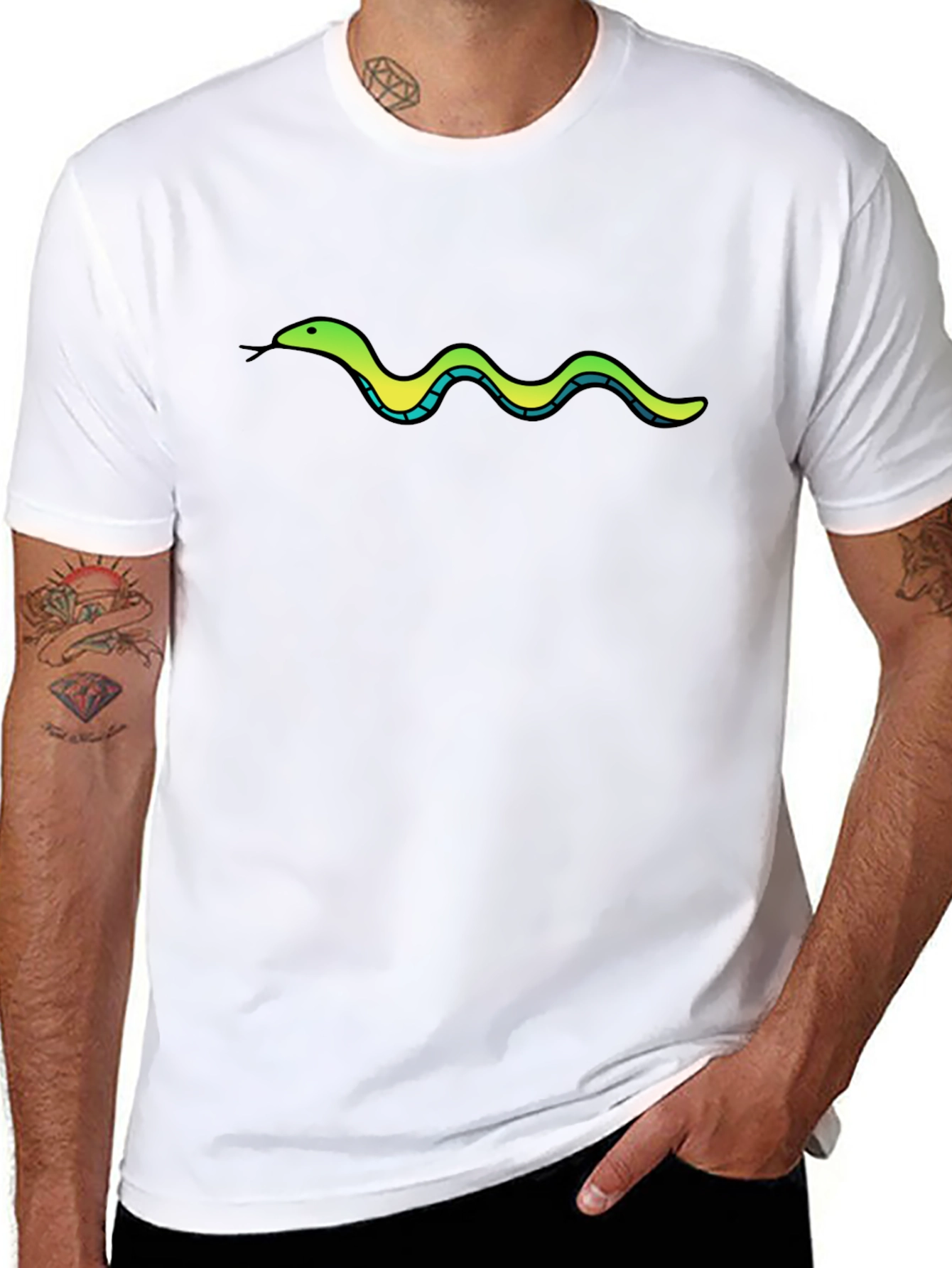 Snake Graphic Tee - Cool & Casual