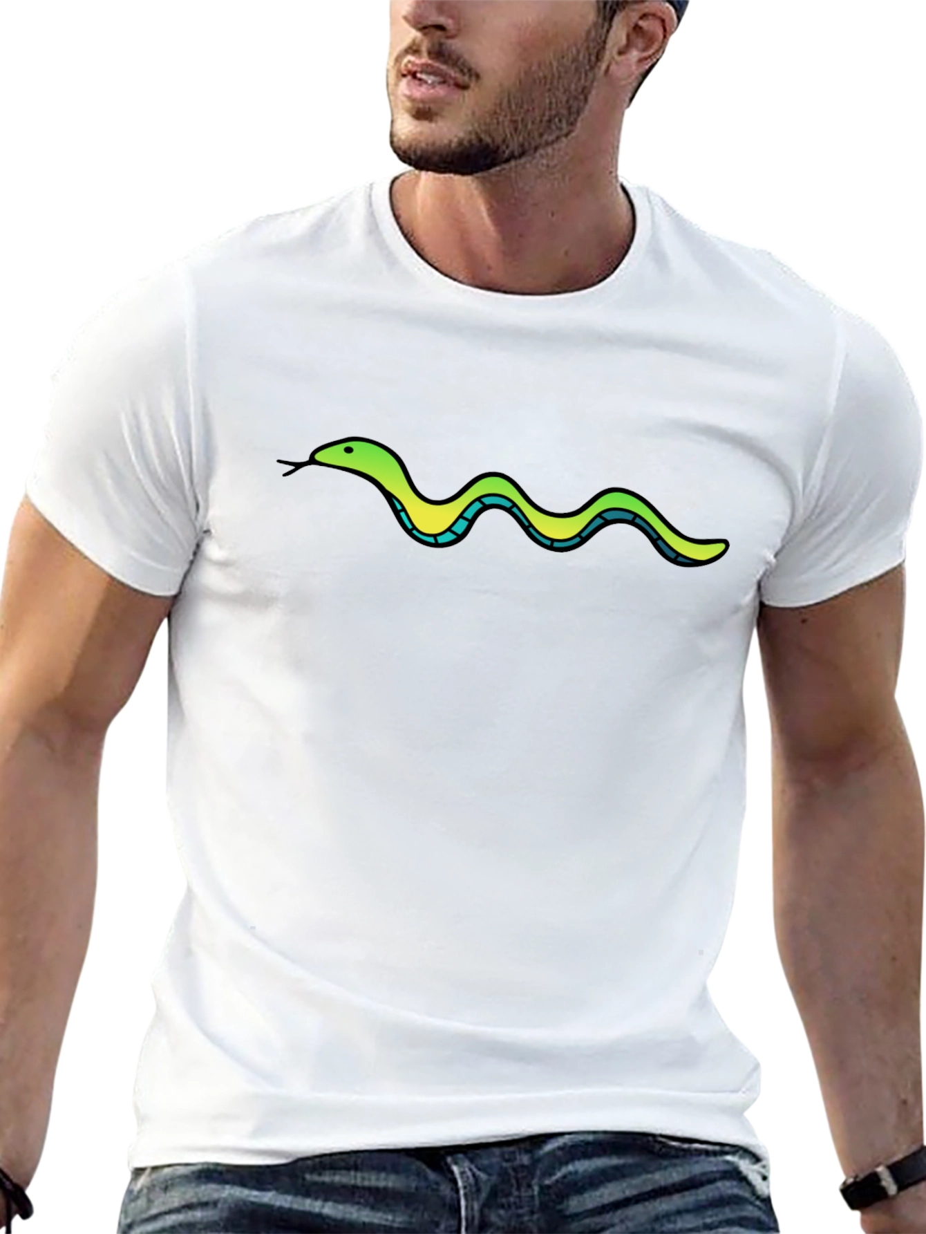 Snake Graphic Tee - Cool & Casual