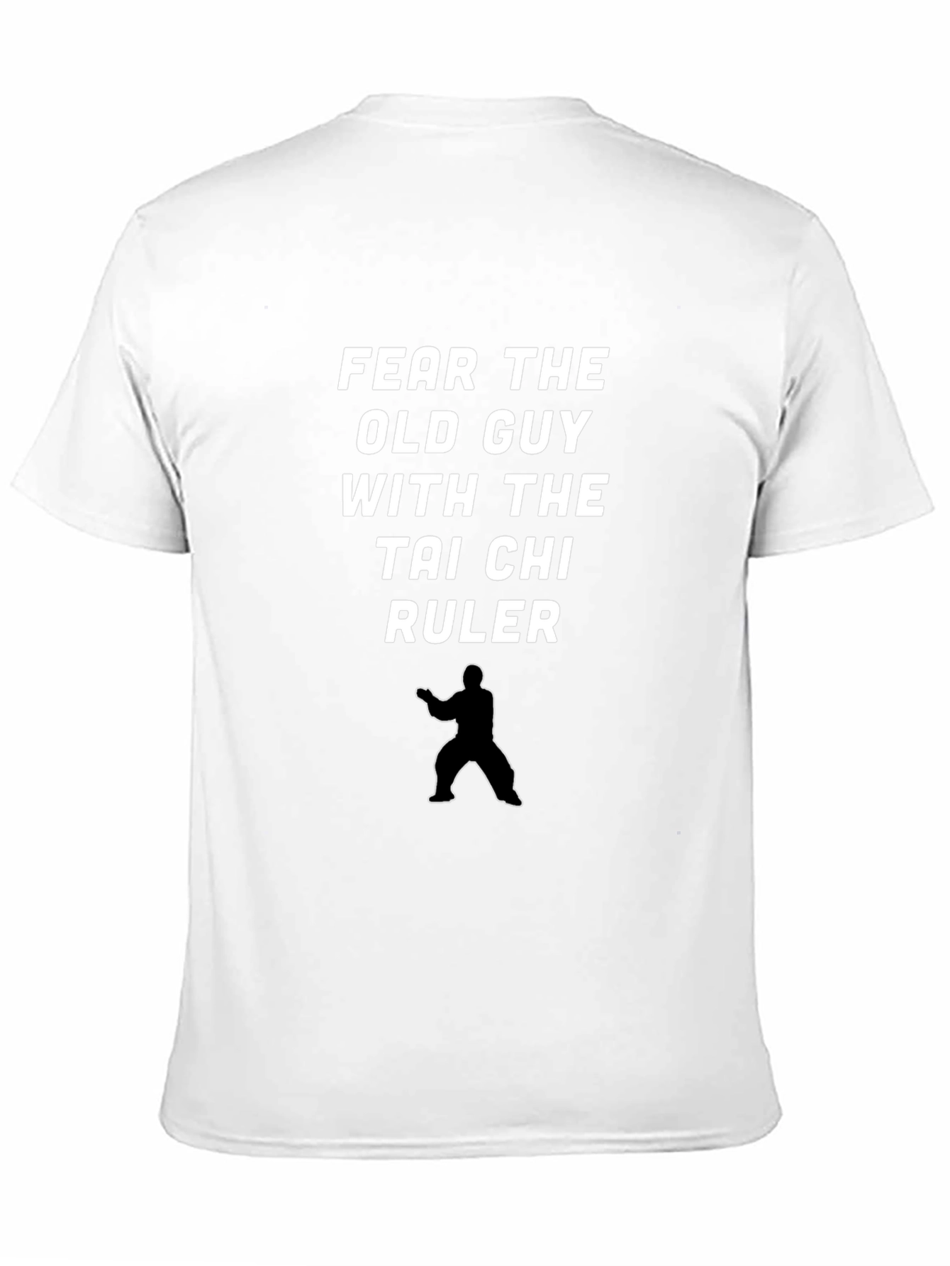 Fear the Old Guy Tai Chi Ruler Black T-Shirt