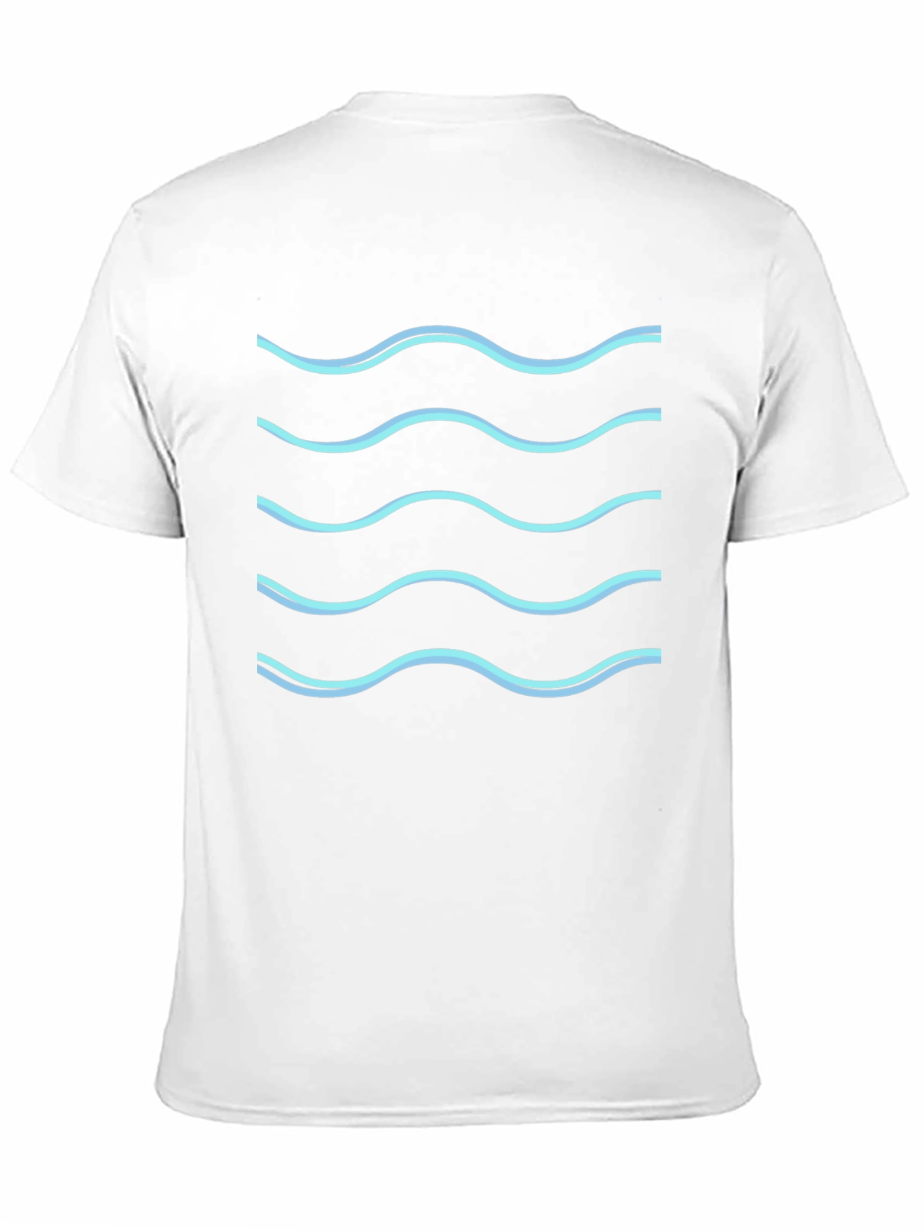 Wave Pattern Black T-Shirt - Cool Graphic Tee