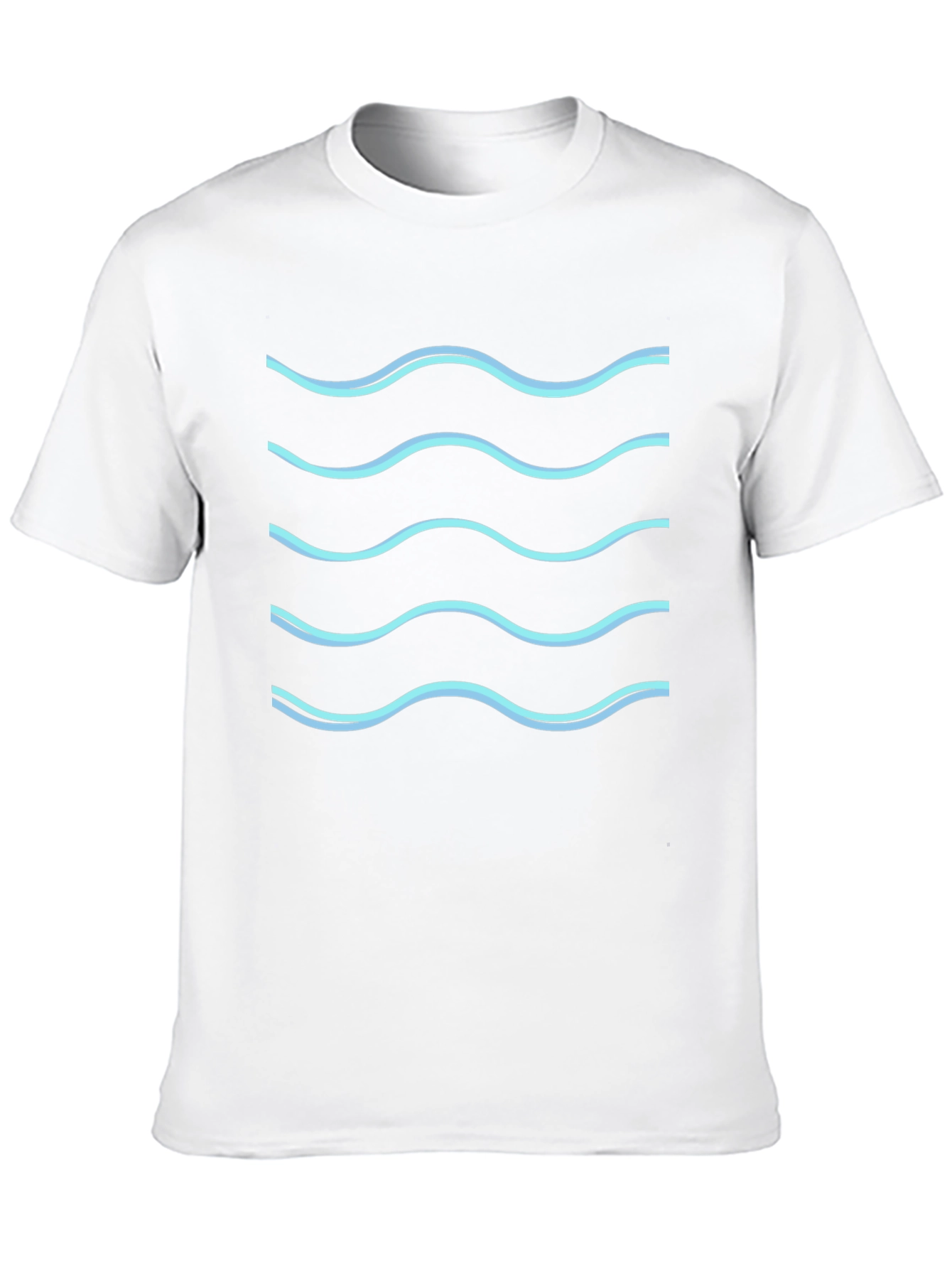 Wave Pattern Black T-Shirt - Cool Graphic Tee