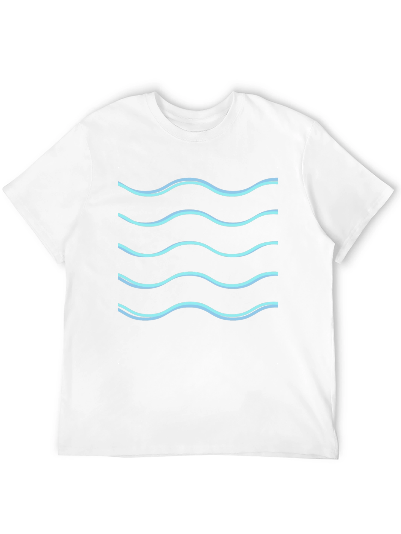 Wave Pattern Black T-Shirt - Cool Graphic Tee