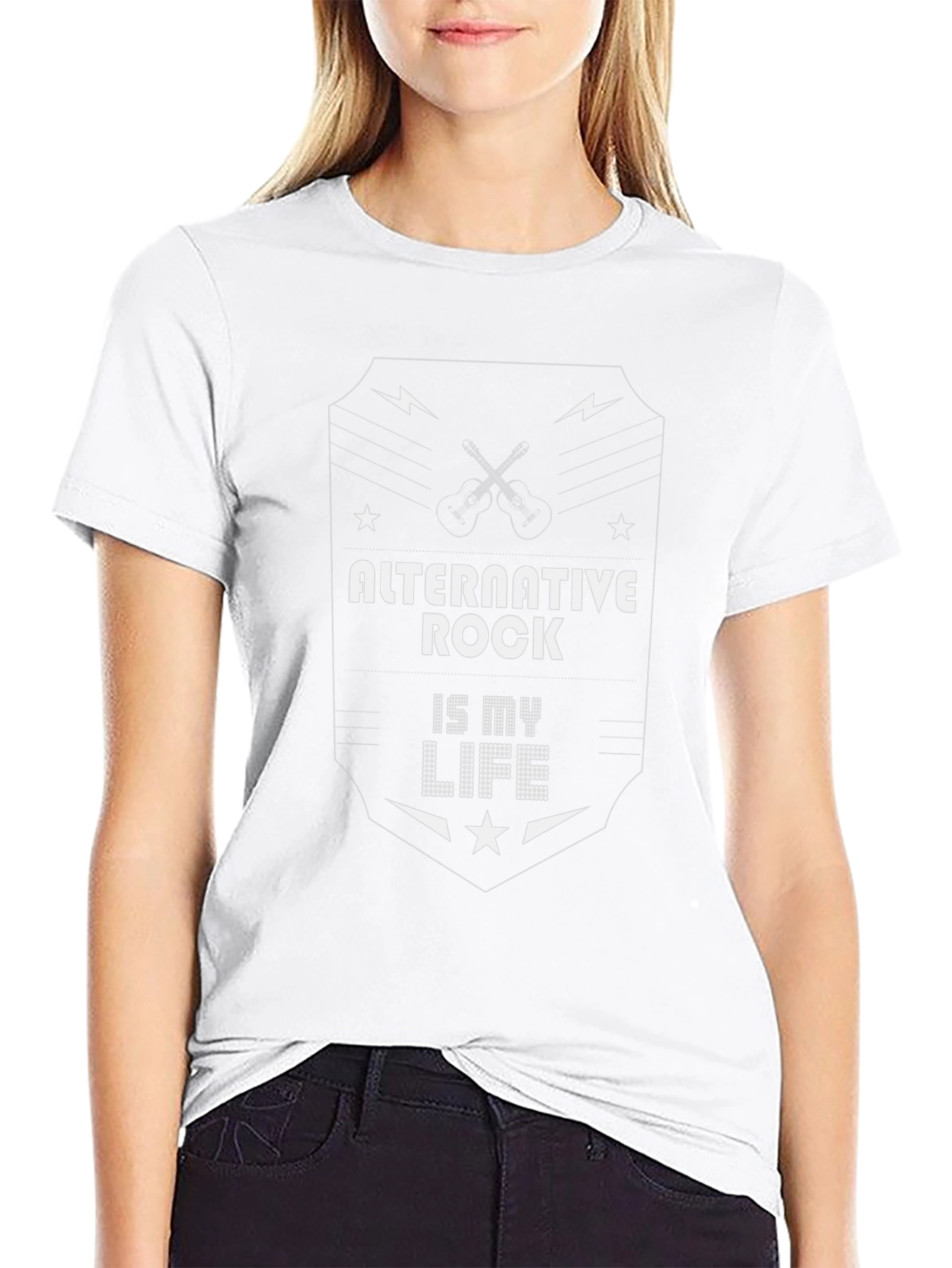 Alternative Rock is My Life Black Graphic T-Shirt