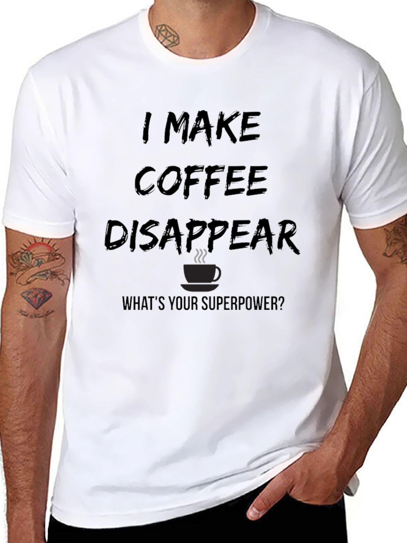 Coffee Disappear Graphic Tee - Superpower T-Shirt