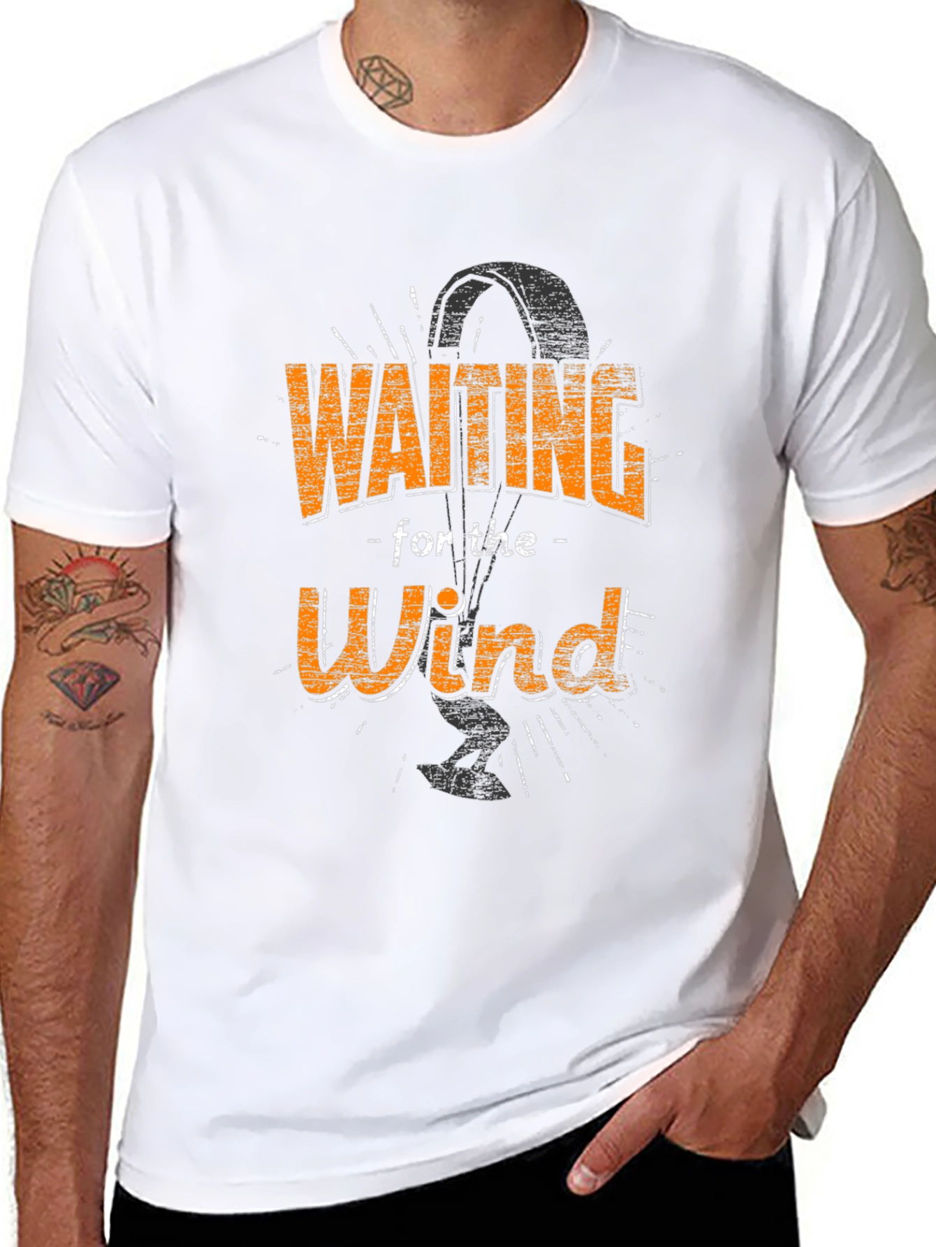 Waiting for the Wind T-Shirt Kitesurfing Kiteboarding Gift