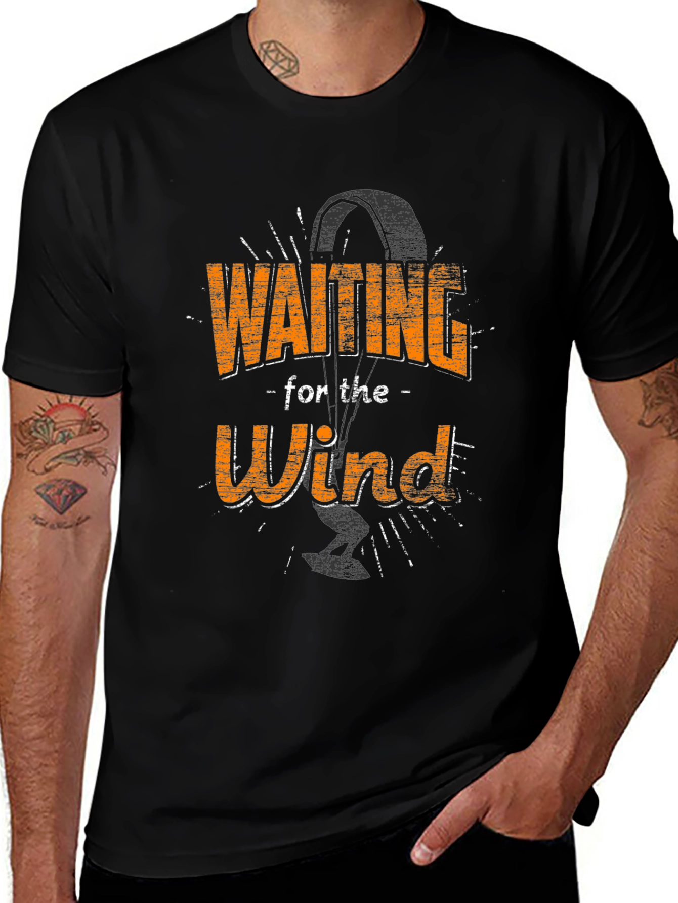 Waiting for the Wind T-Shirt Kitesurfing Kiteboarding Gift