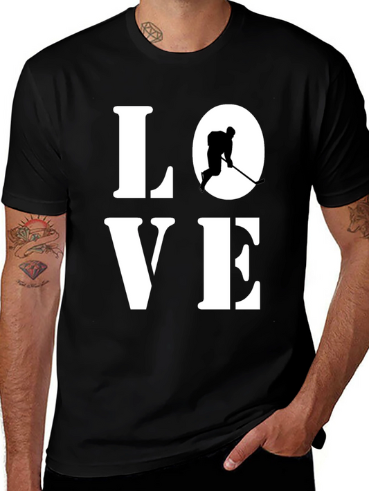 Love Hockey Graphic Tee - Sporty Unisex T-Shirt