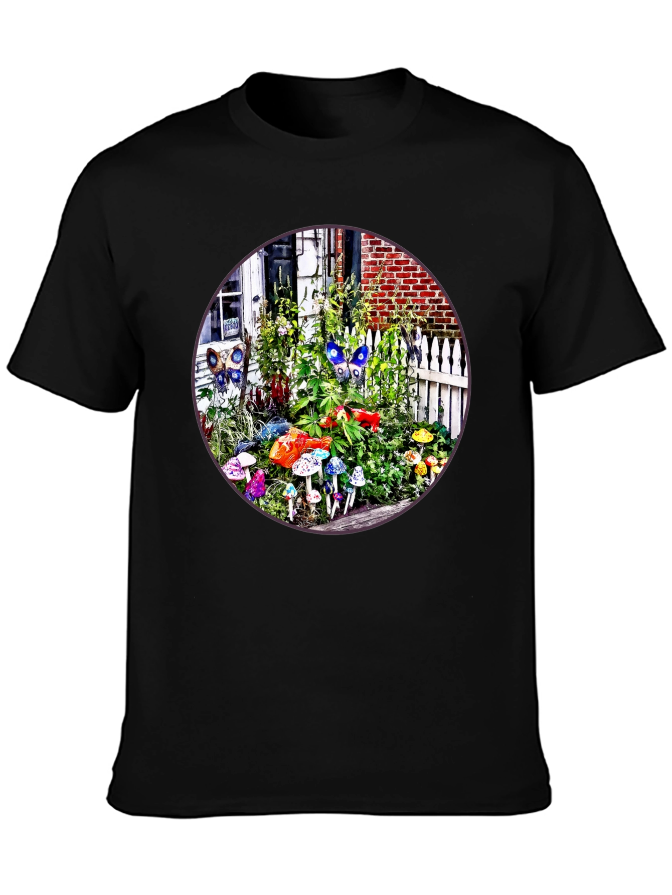 Mushroom Garden T-Shirt - Funky Nature Tee