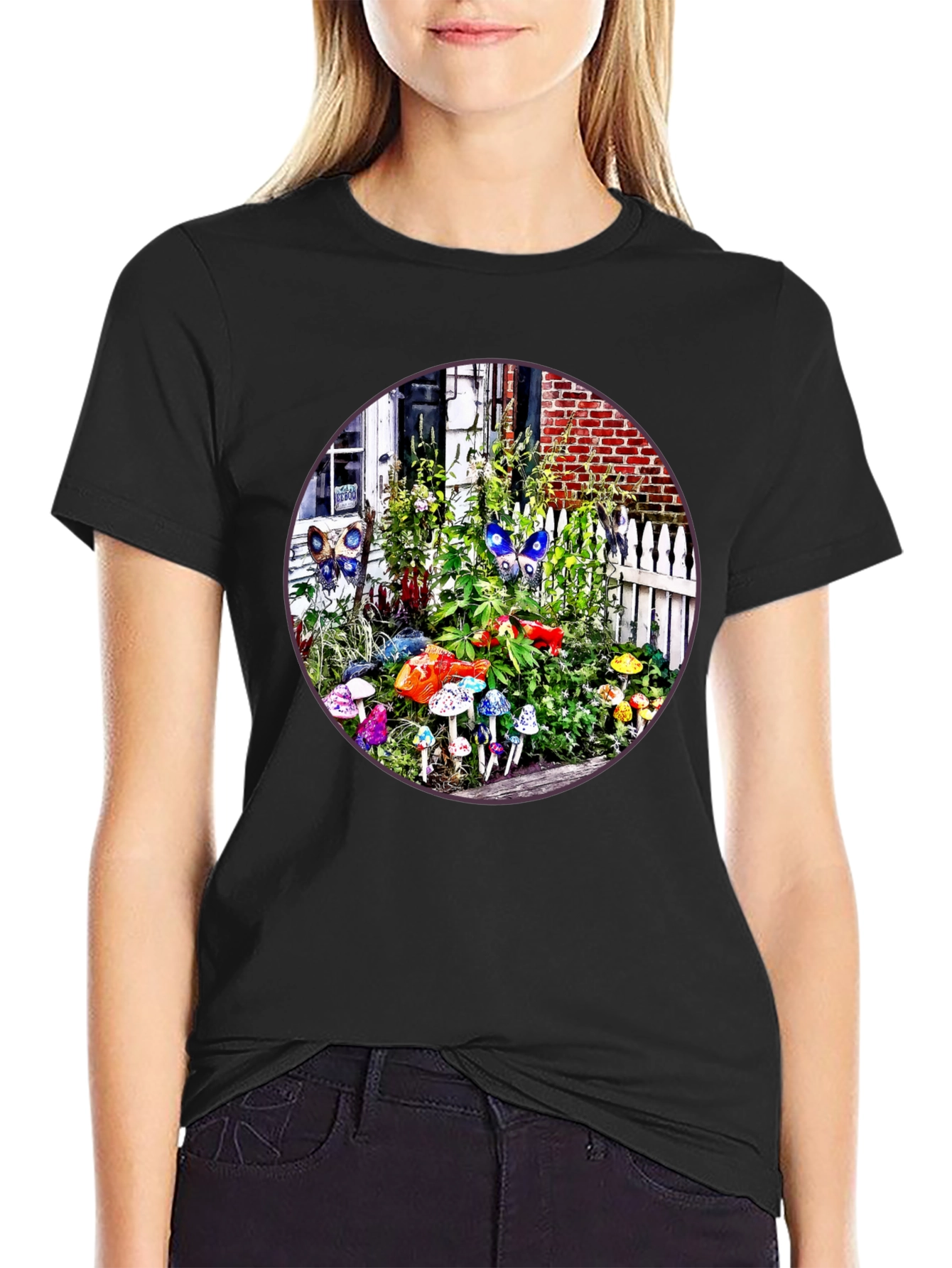 Mushroom Garden T-Shirt - Funky Nature Tee