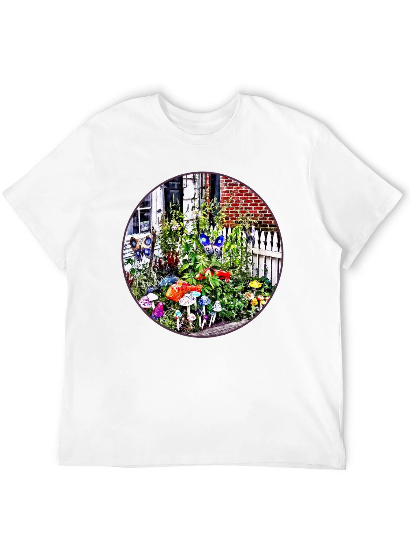 Mushroom Garden T-Shirt - Funky Nature Tee