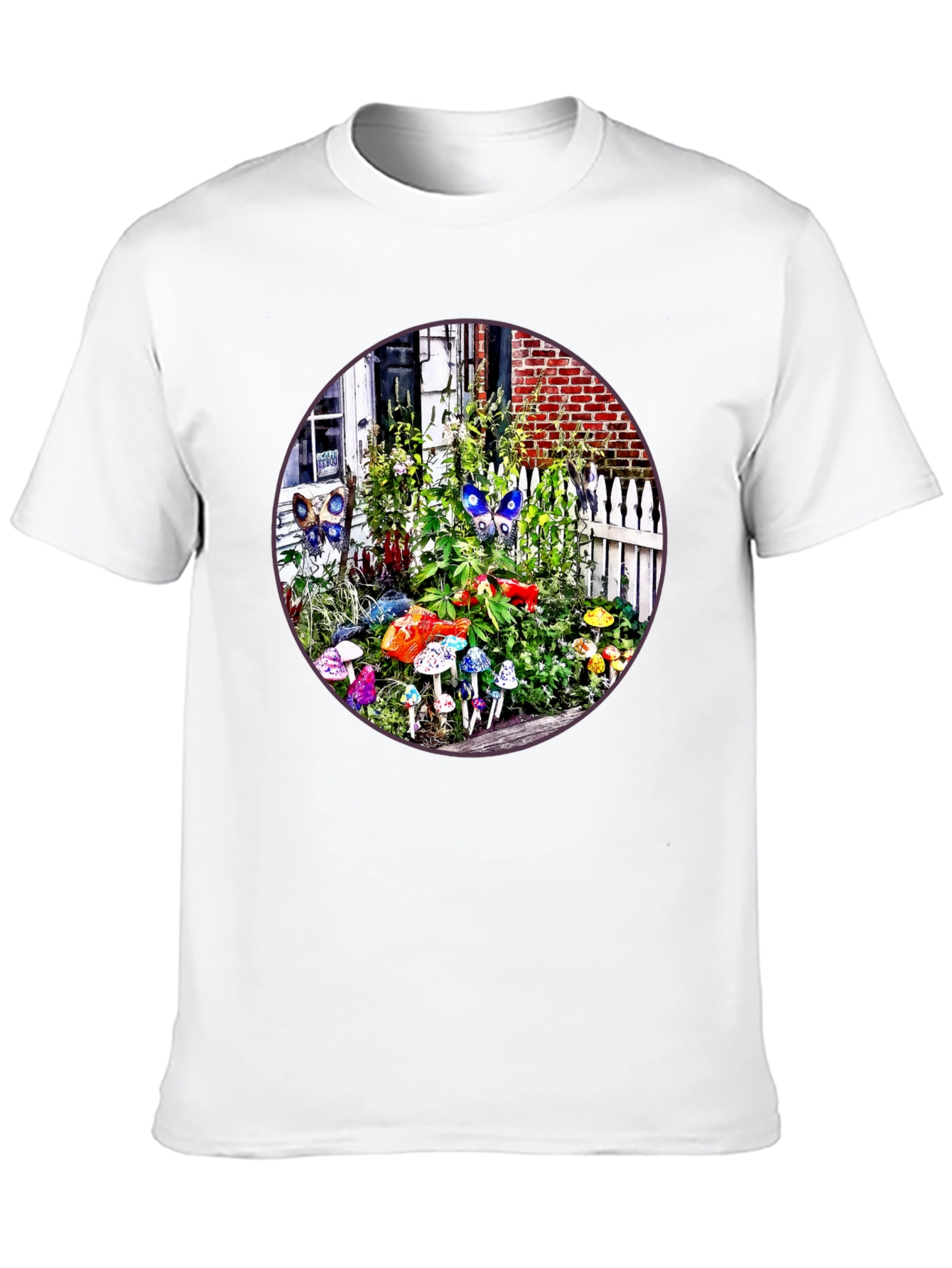 Mushroom Garden T-Shirt - Funky Nature Tee