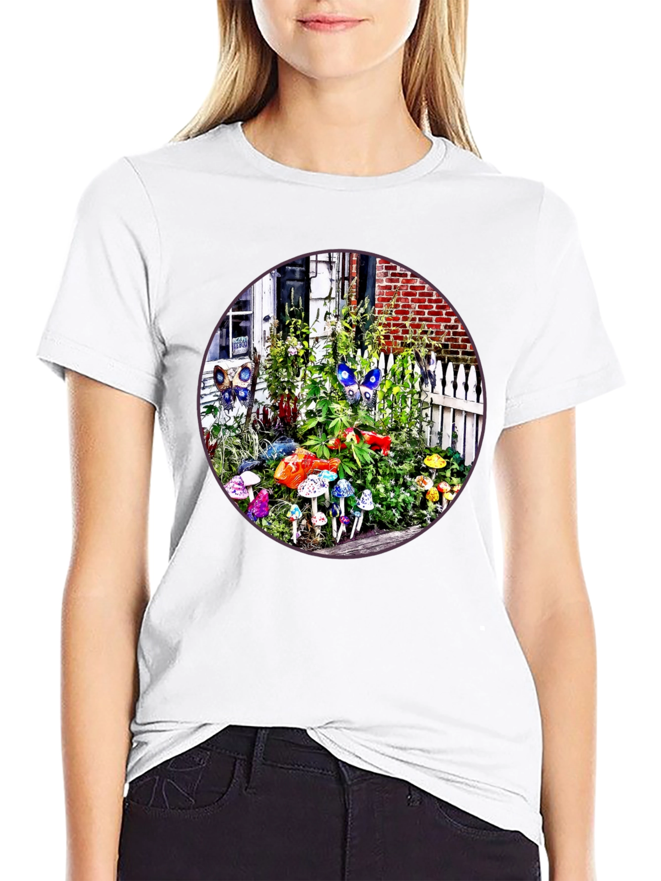 Mushroom Garden T-Shirt - Funky Nature Tee