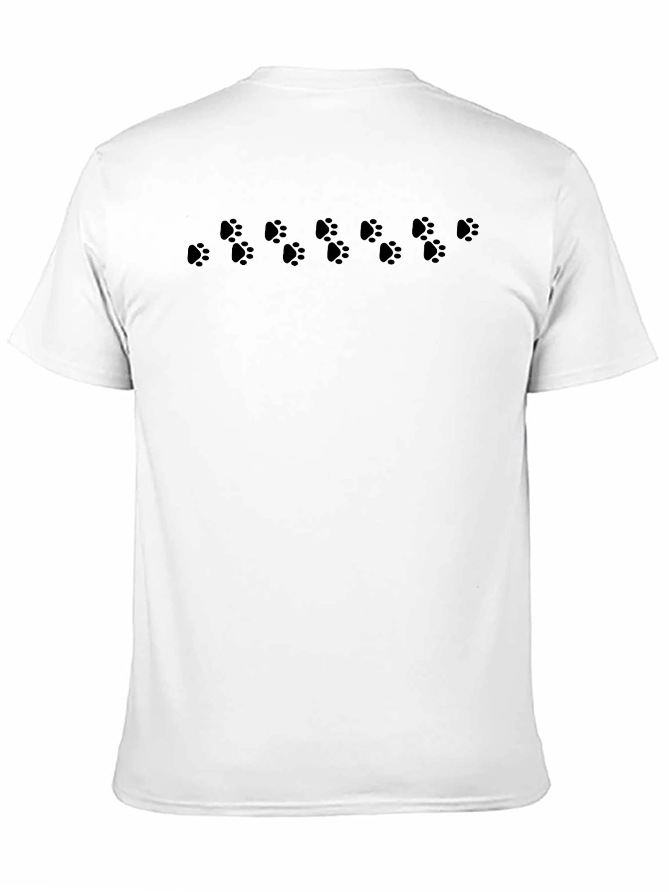 Paw Print T-Shirt - Casual Crew Neck Tee