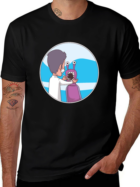 Dentist Alien Cartoon Graphic T-Shirt