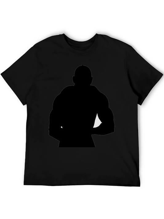 Black Silhouette Bodybuilder Graphic Tee