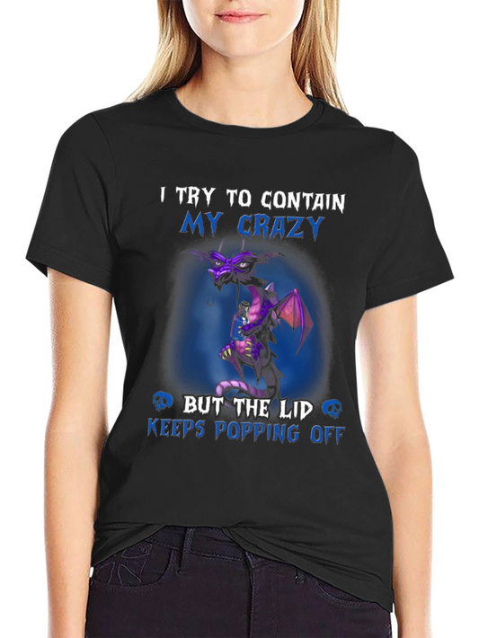 Crazy Dragon Graphic T-Shirt