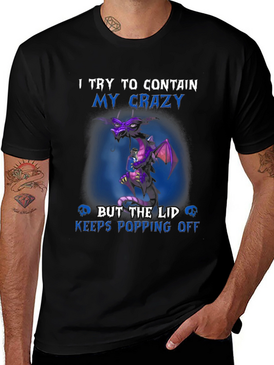 Crazy Dragon Graphic T-Shirt