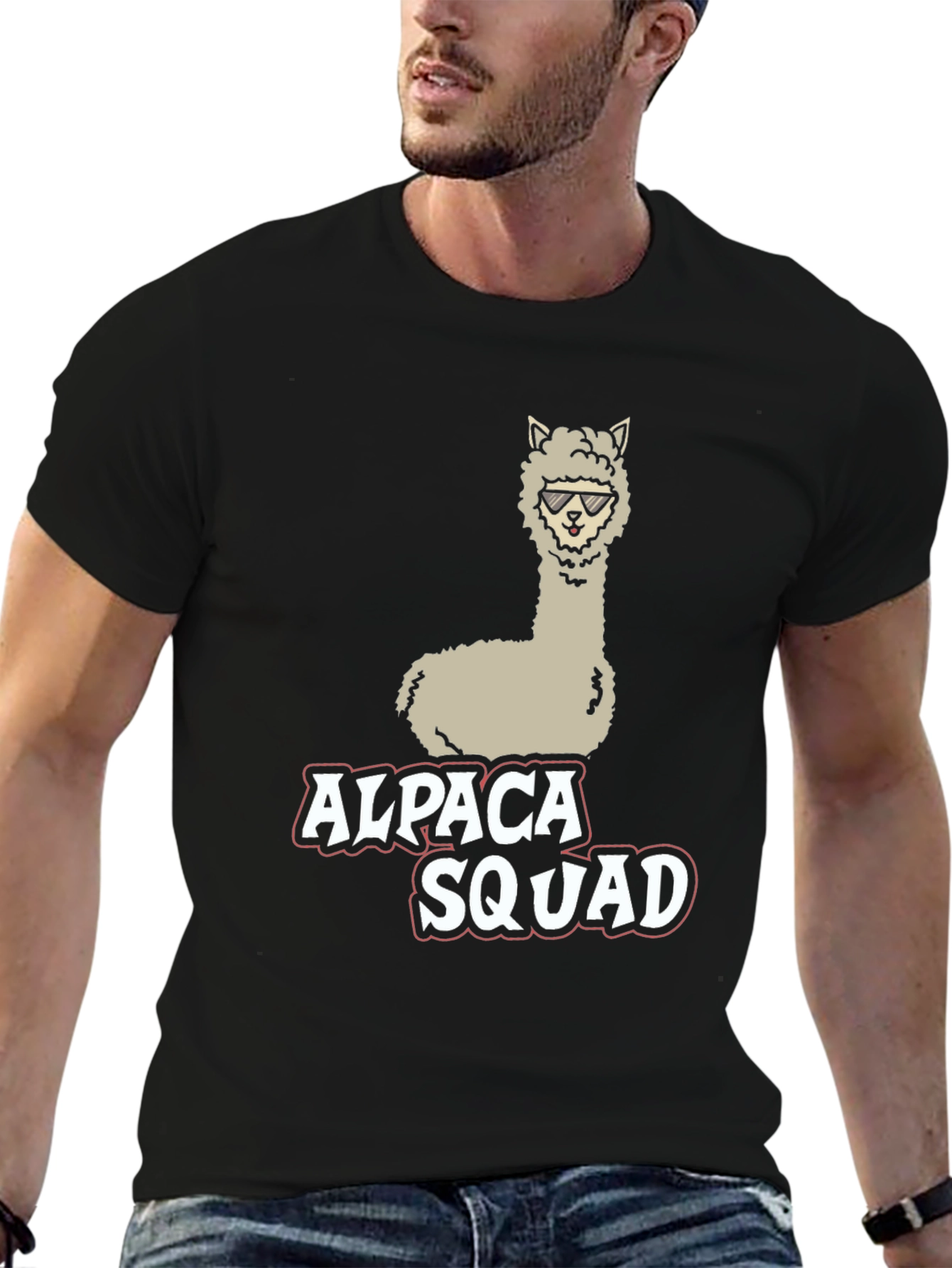 Alpaca Squad Black Graphic Tee