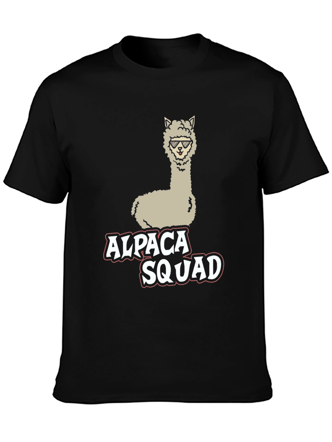 Alpaca Squad Black Graphic Tee