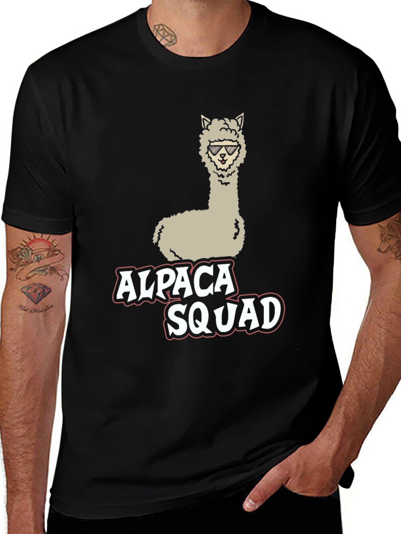 Alpaca Squad Black Graphic Tee