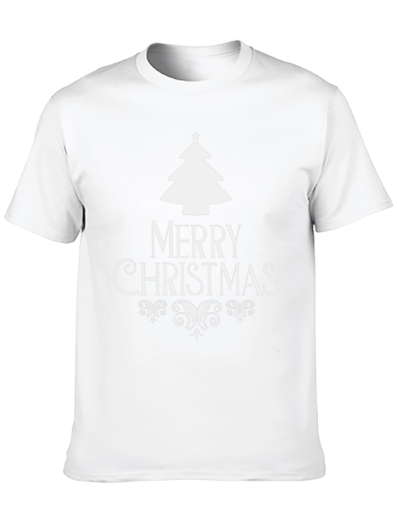 Festive Merry Christmas Tree Graphic T-Shirt