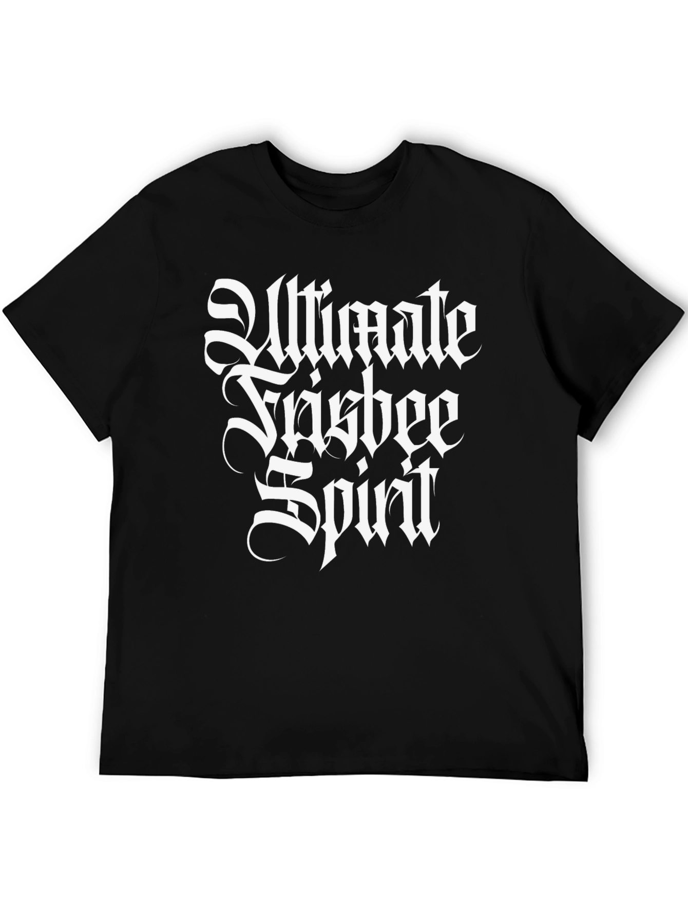Ultimate Frisbee Spirit Black T-Shirt