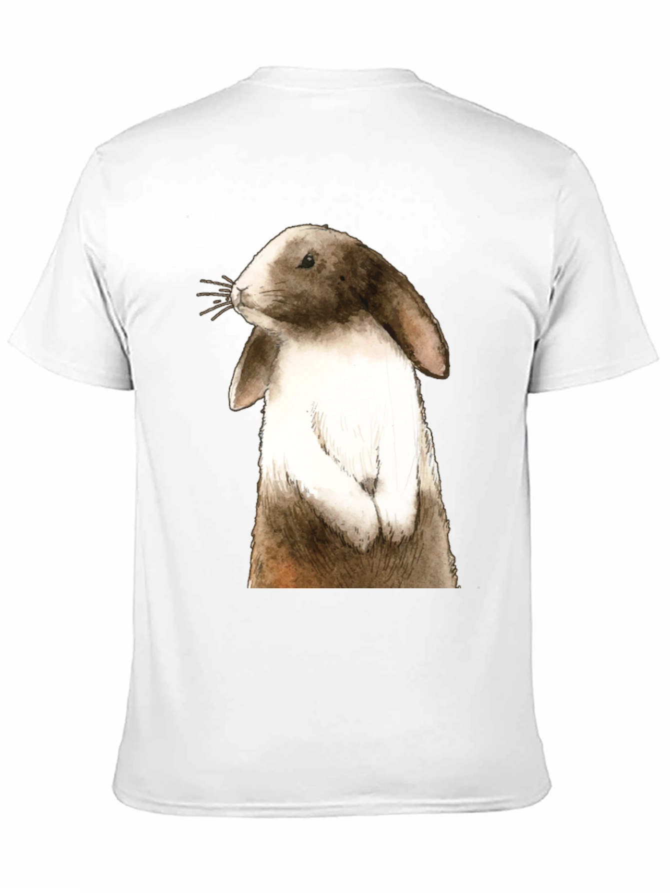 Rabbit Graphic Tee - Casual Black T-Shirt