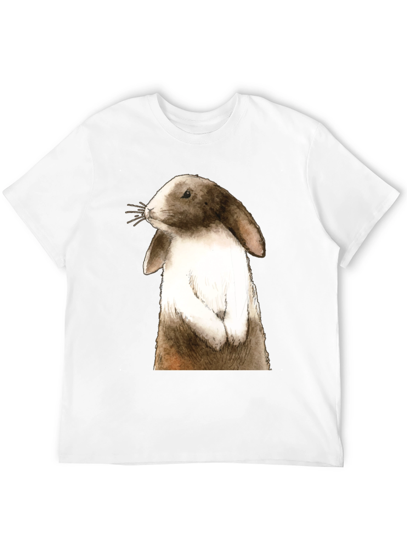 Rabbit Graphic Tee - Casual Black T-Shirt