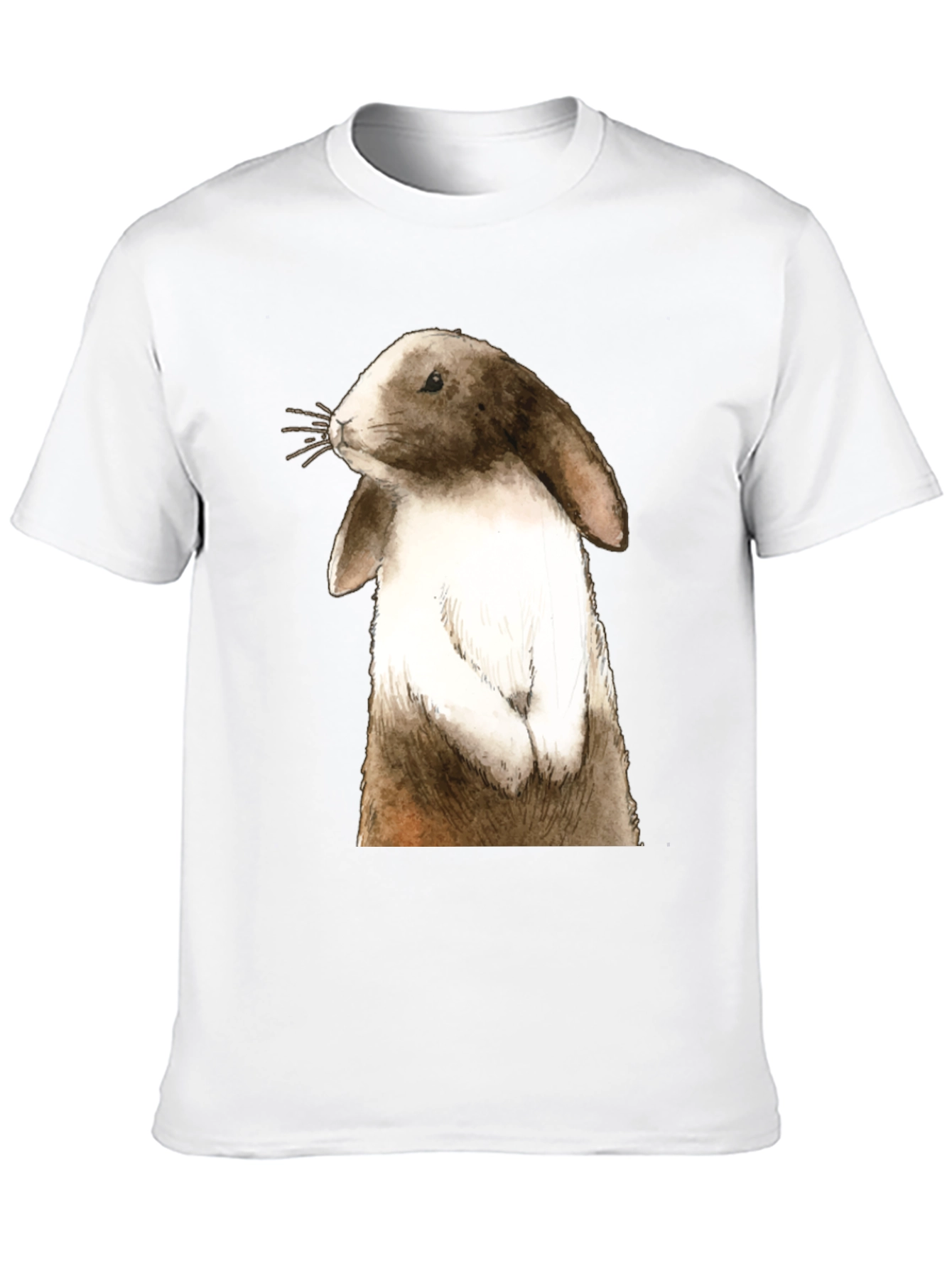 Rabbit Graphic Tee - Casual Black T-Shirt