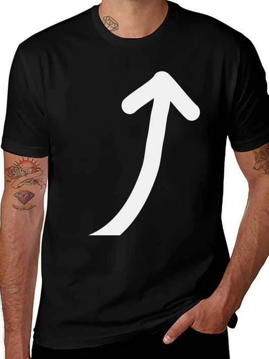 Arrow Up Graphic Black T-Shirt - Directional Style