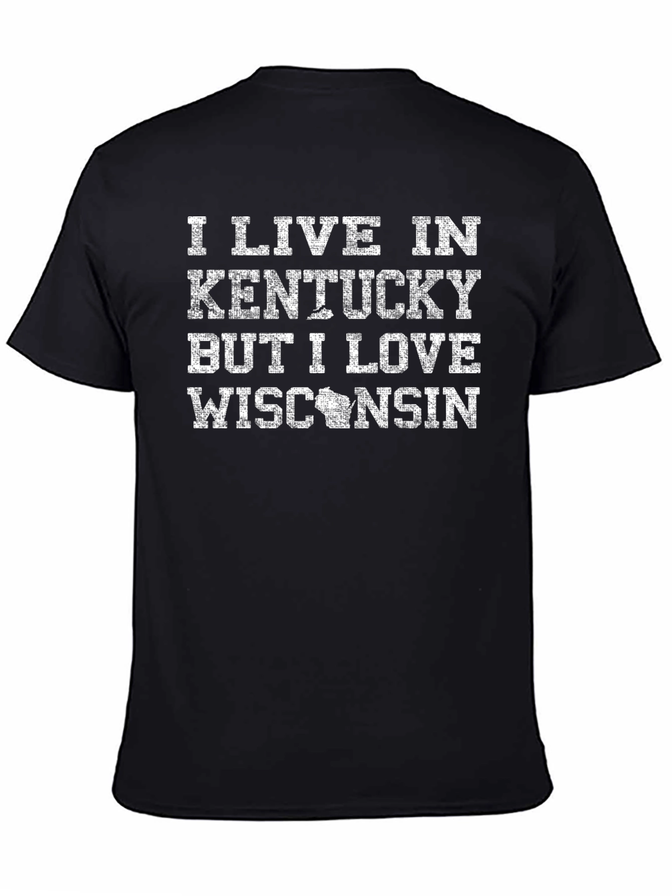 Kentucky But I Love Wisconsin Novelty Graphic T-Shirt