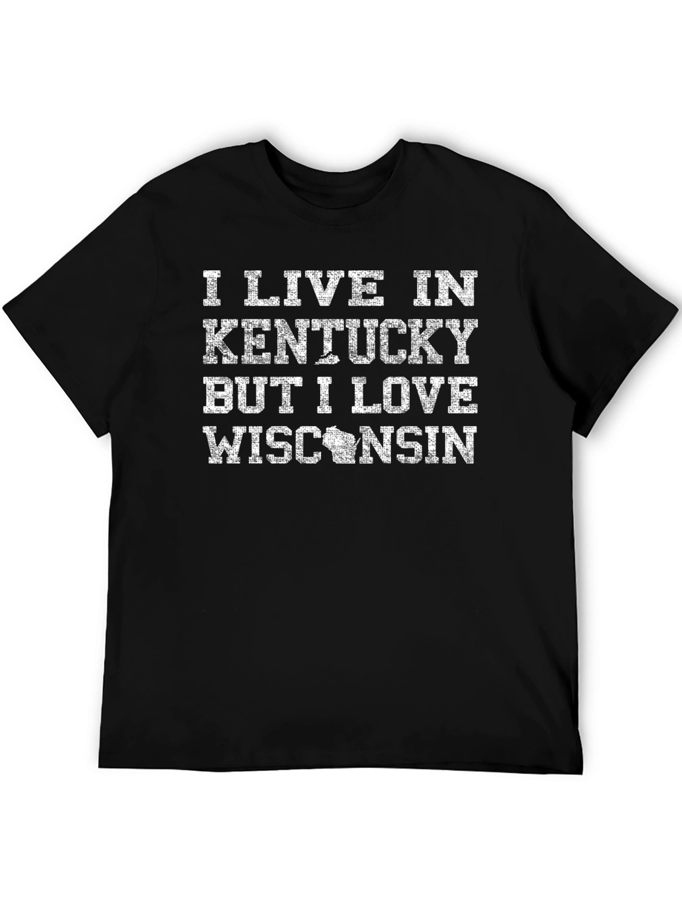 Kentucky But I Love Wisconsin Novelty Graphic T-Shirt