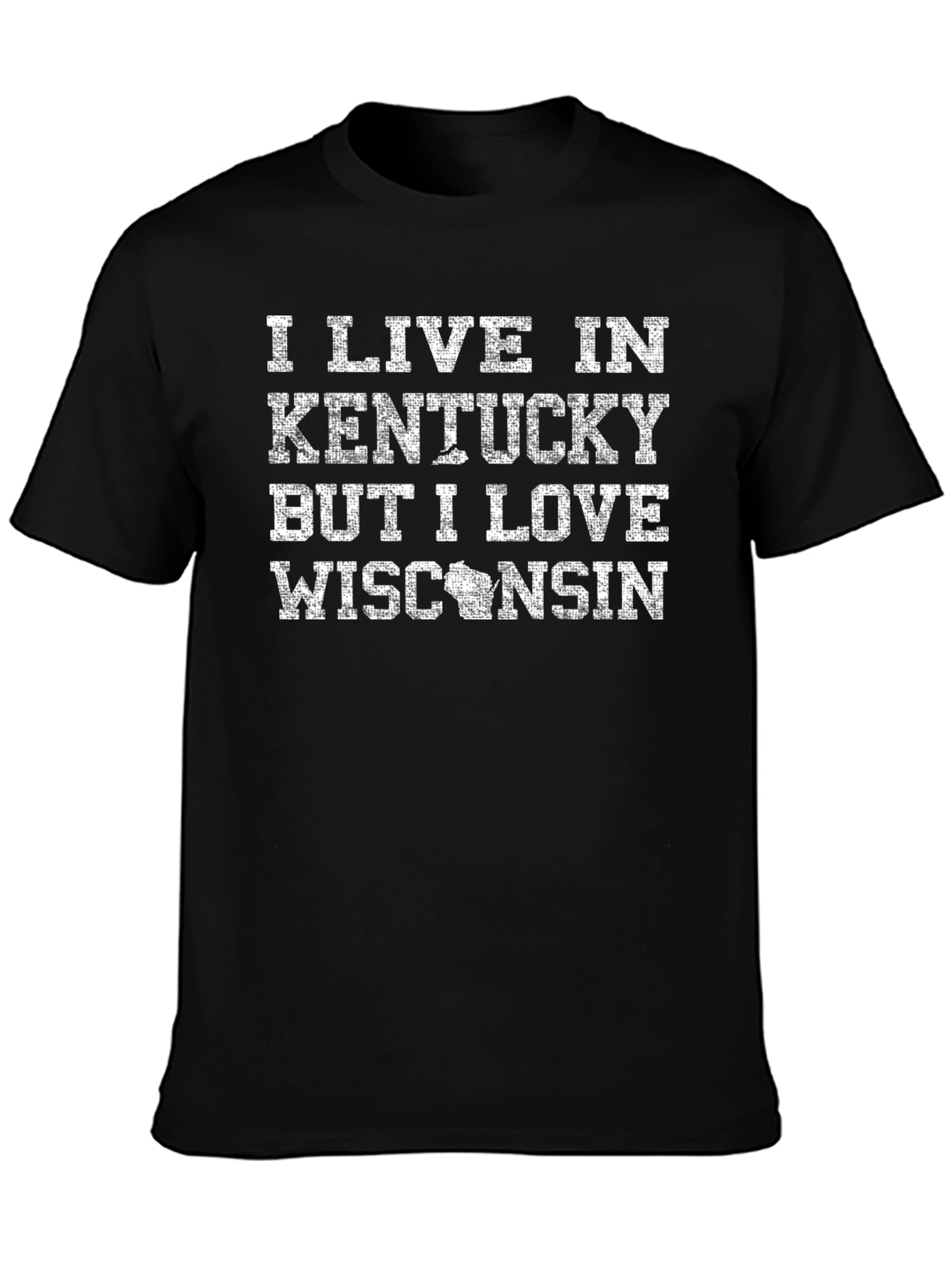 Kentucky But I Love Wisconsin Novelty Graphic T-Shirt