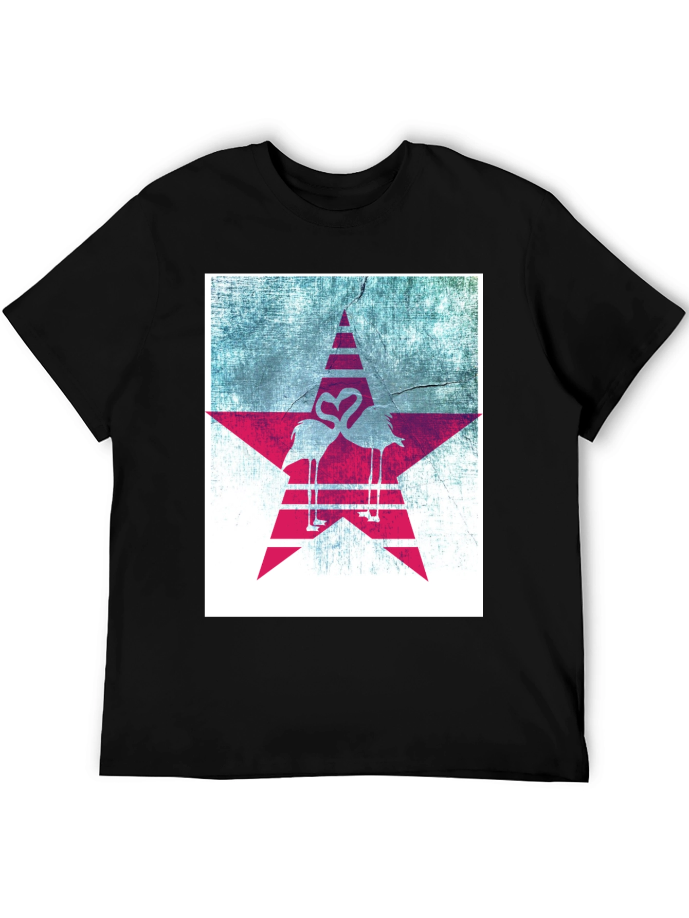 Flamingo Star Graphic Tee - Unique Design