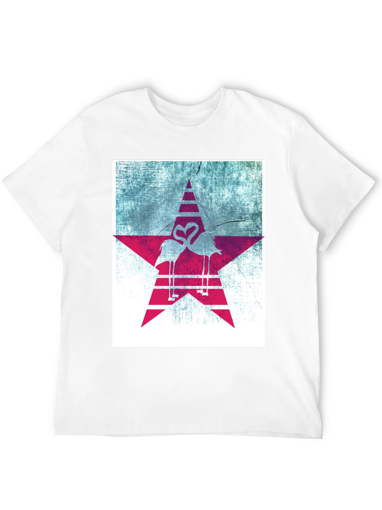 Flamingo Star Graphic Tee - Unique Design