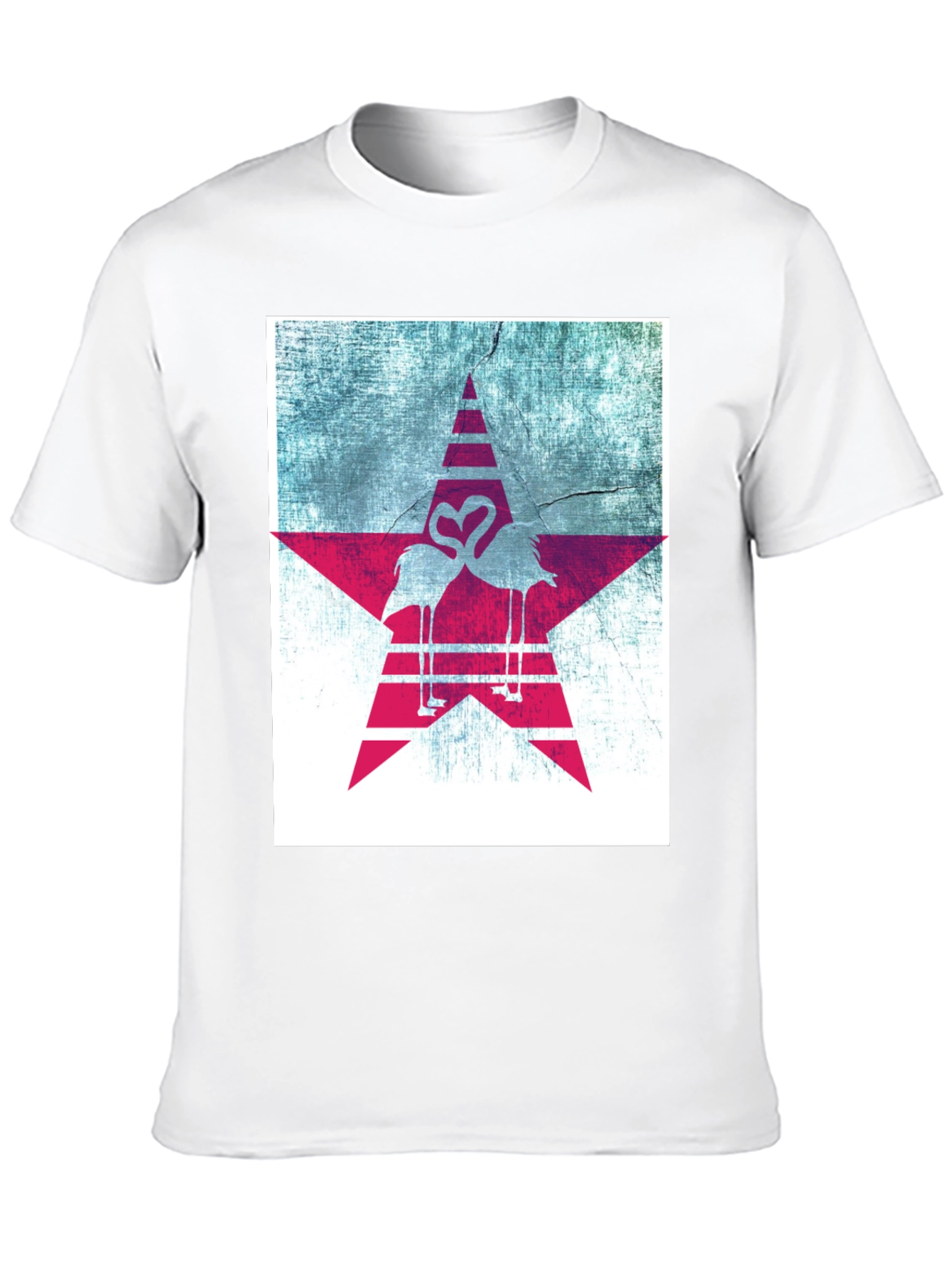 Flamingo Star Graphic Tee - Unique Design