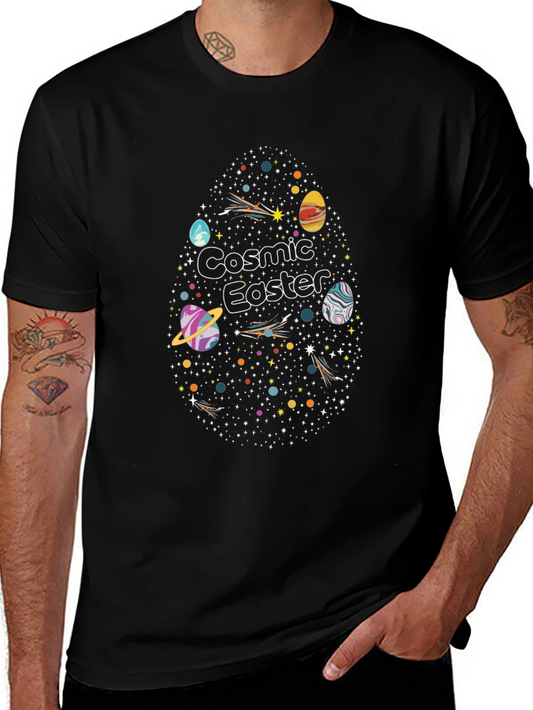 Cosmic Easter T-Shirt - Space Egg Design