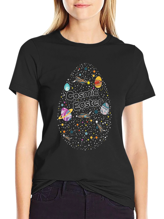 Cosmic Easter T-Shirt - Space Egg Design