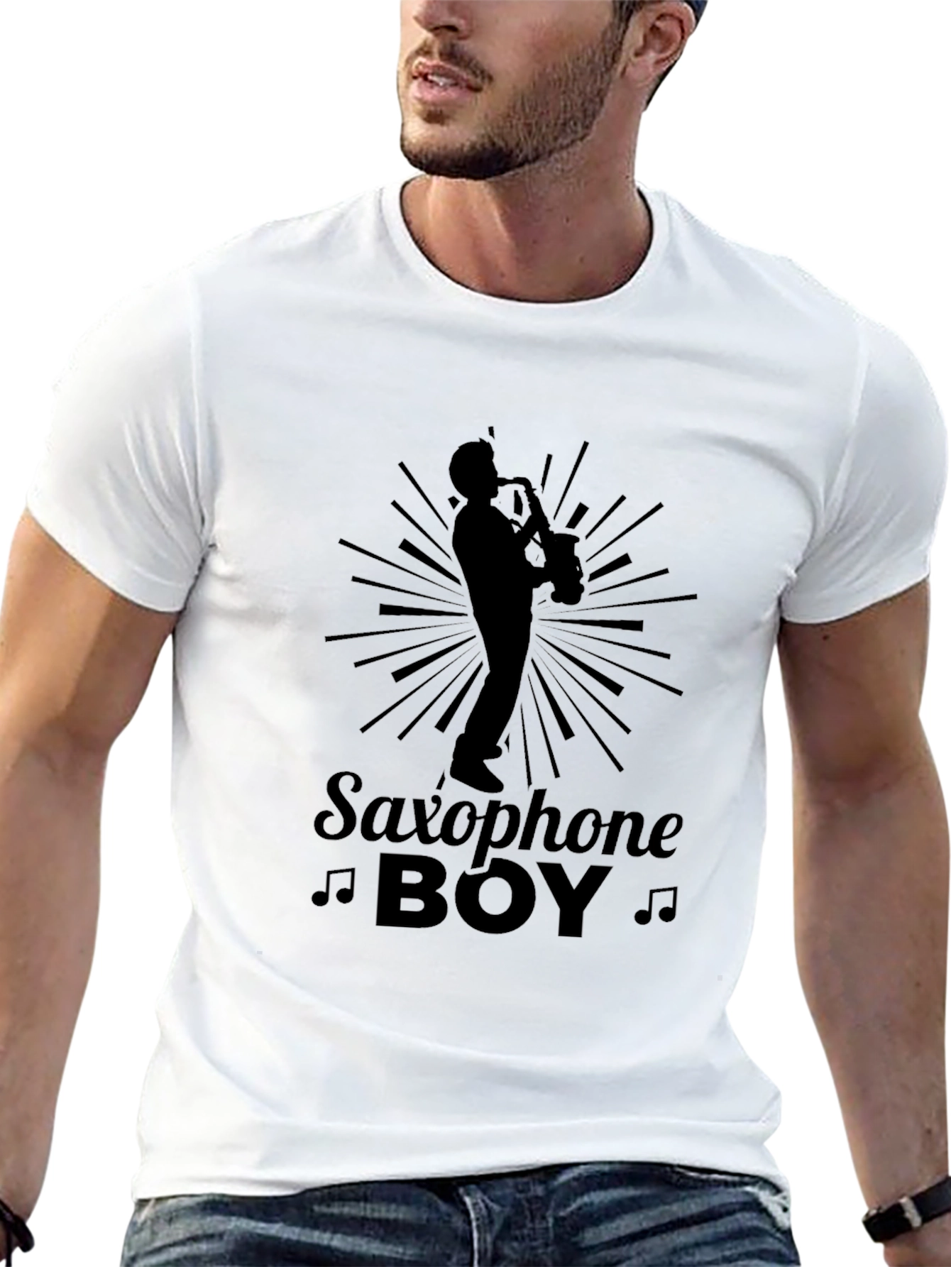 Saxophone Boy Graphic Tee - Musicians Style