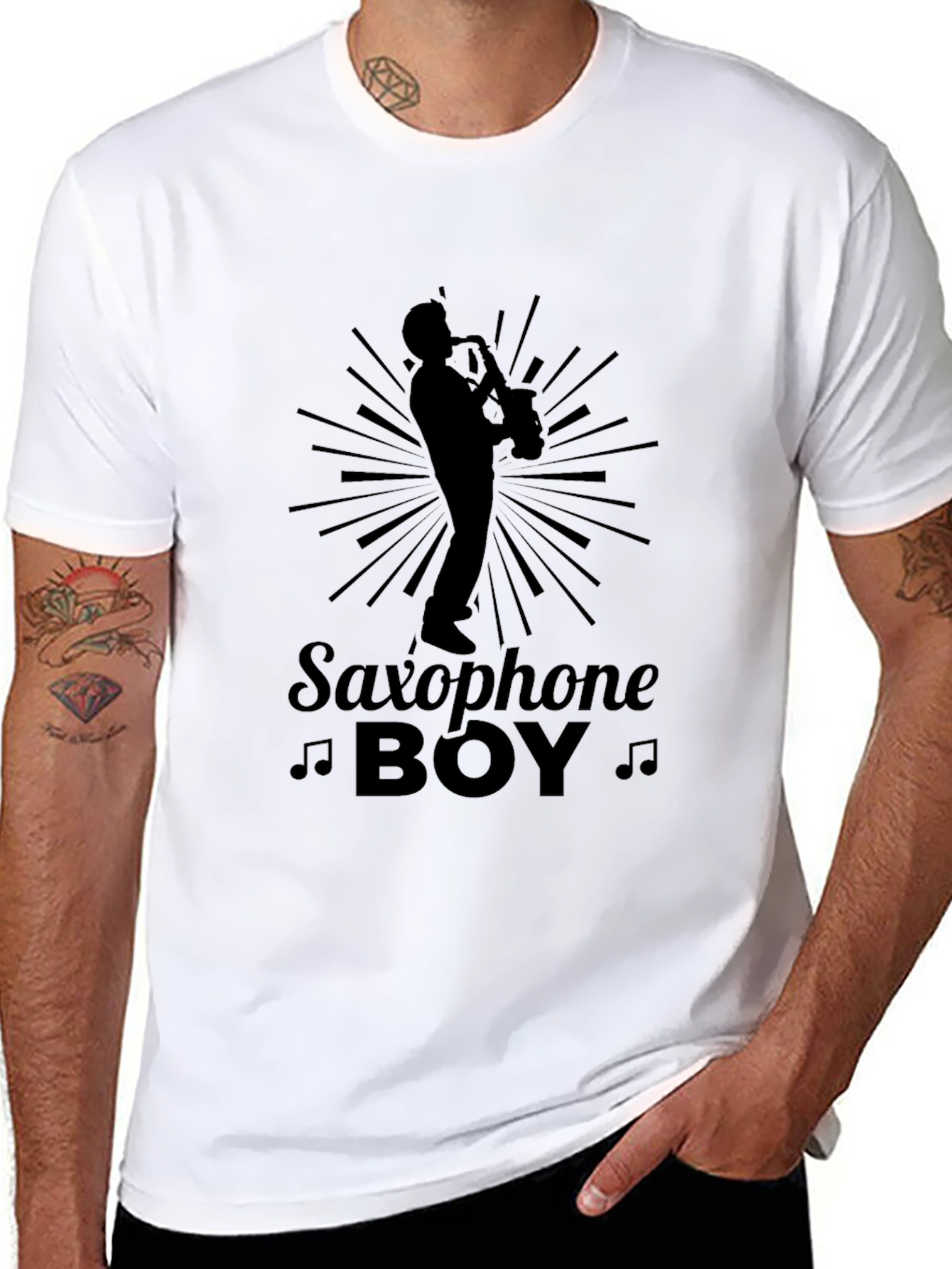 Saxophone Boy Graphic Tee - Musicians Style