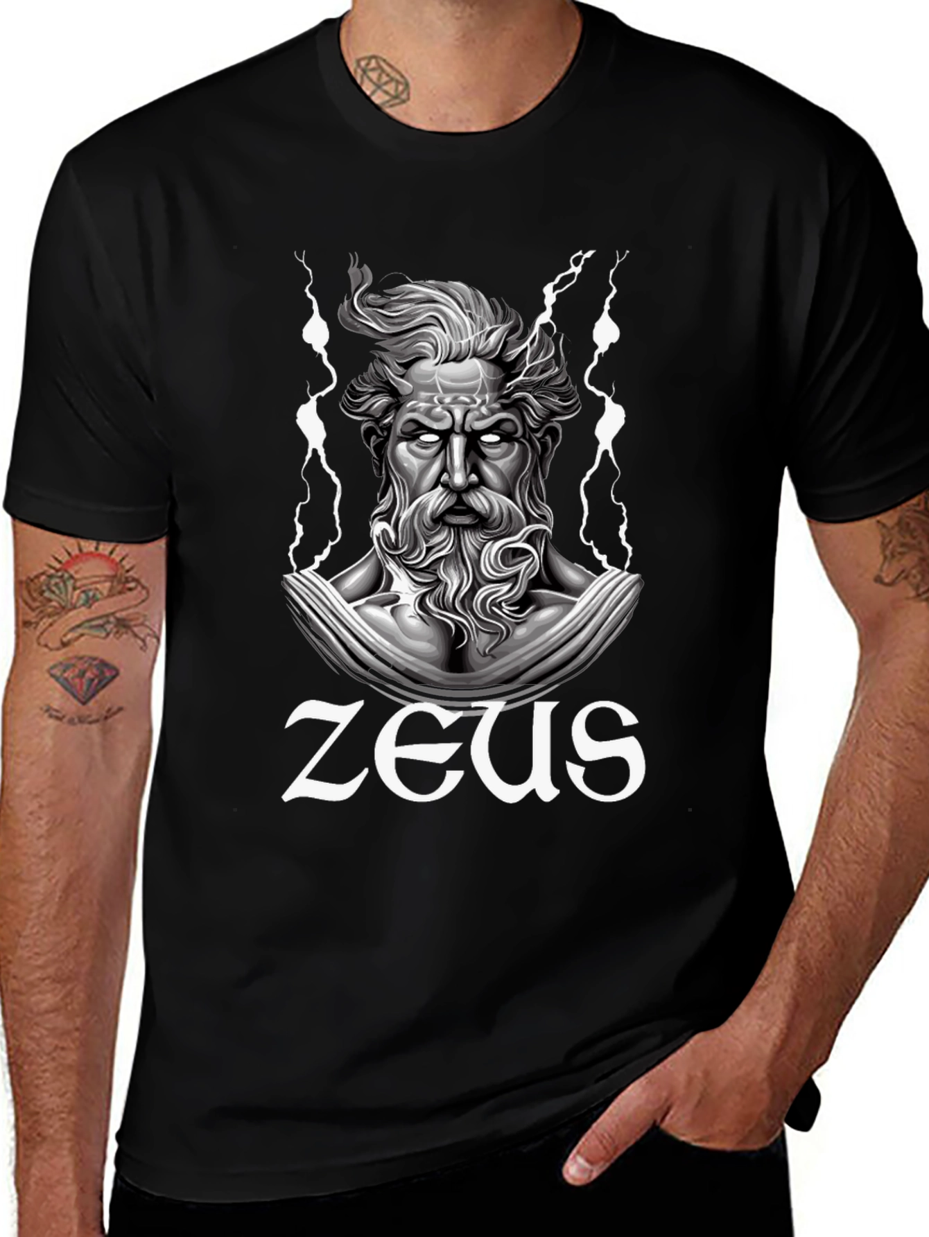 Zeus Graphic T-Shirt - Black Cotton Tee