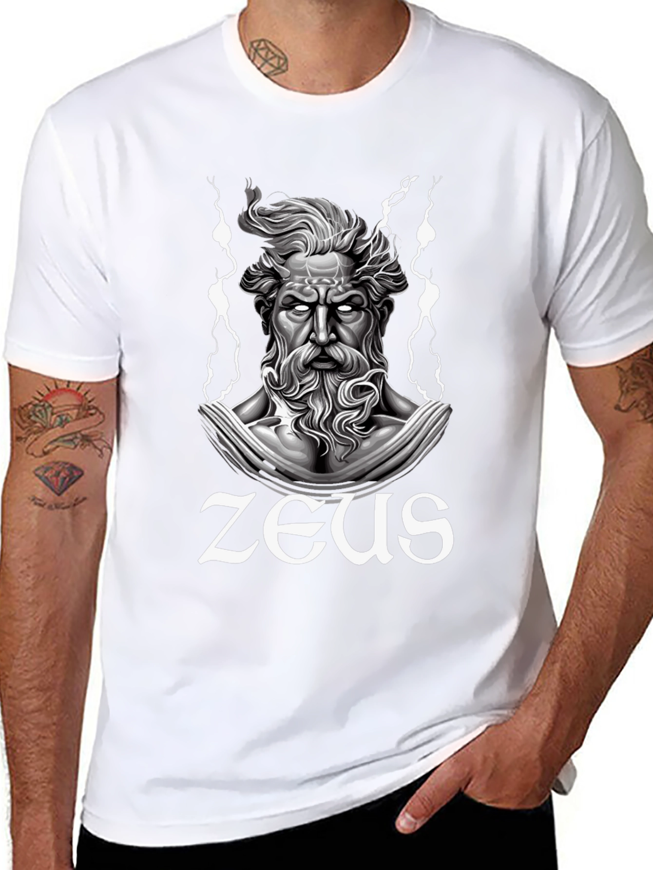 Zeus Graphic T-Shirt - Black Cotton Tee