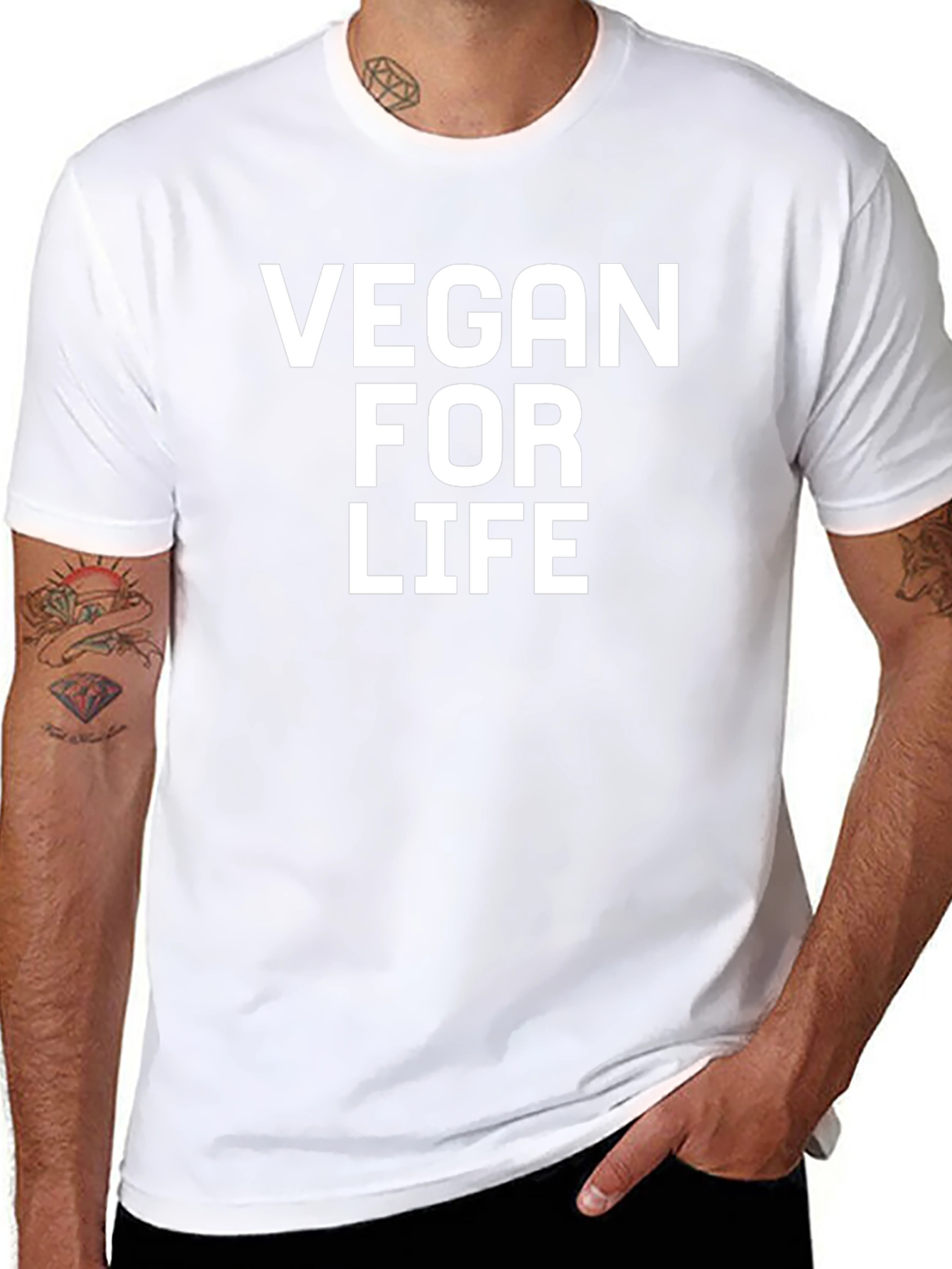 Vegan For Life T-Shirt - Unisex Crew Neck