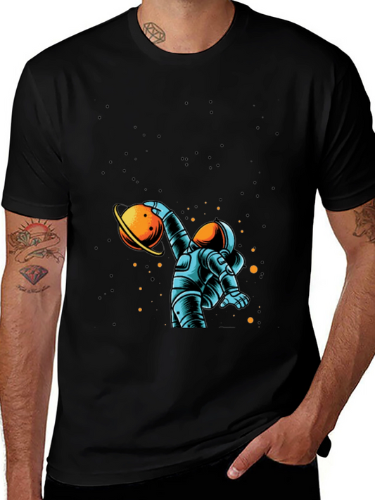 Astronaut Planet T-Shirt - Space Graphic Tee