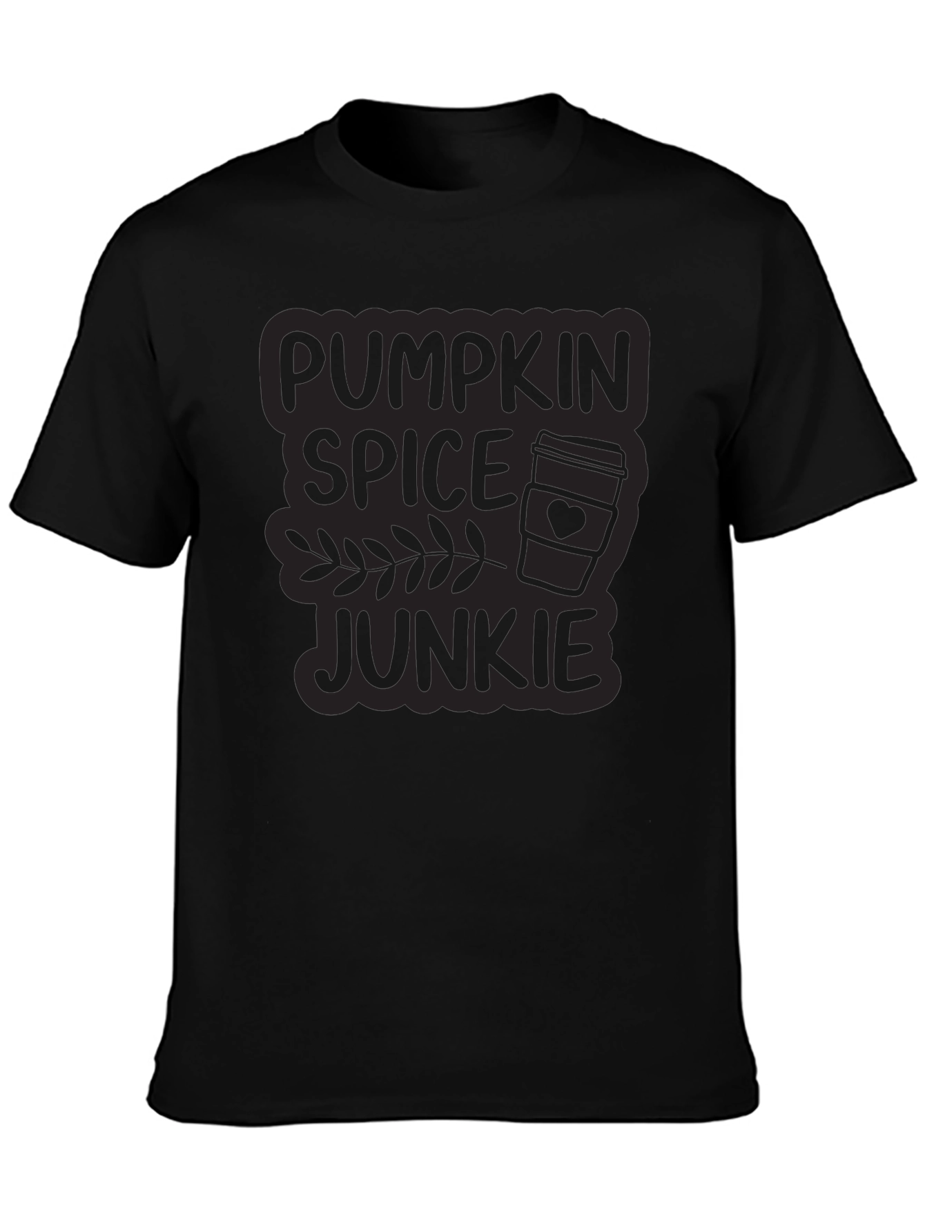 Pumpkin Spice Junkie Black T-Shirt